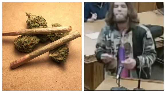 Man Smokes Marijuana In Front Of Judge