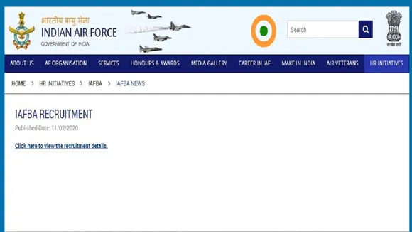 IAF Recruitment Notification