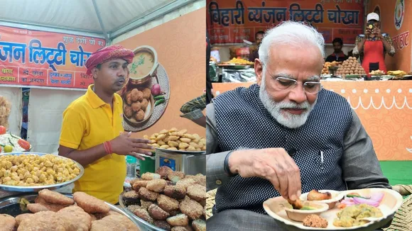 PM Modi enjoys litti chokha and tea at Hunar Haat