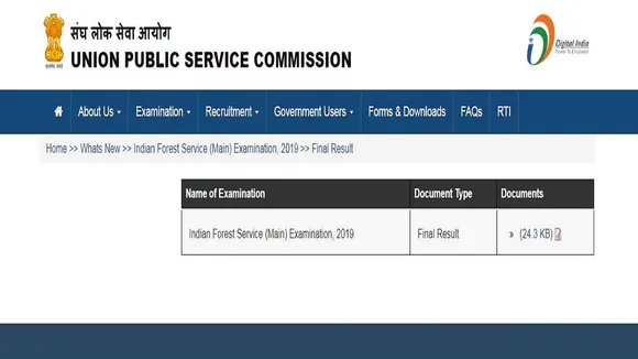 upsc ifs final result 2019