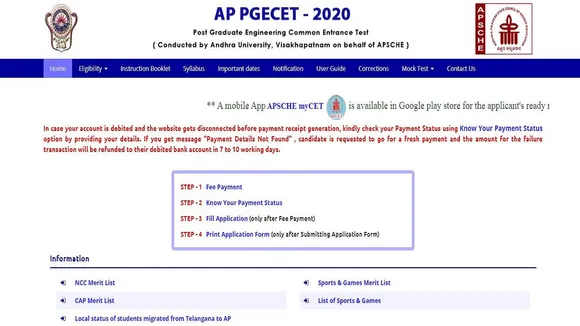ap pgecet 2020 application