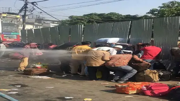 Migrants Sprayed