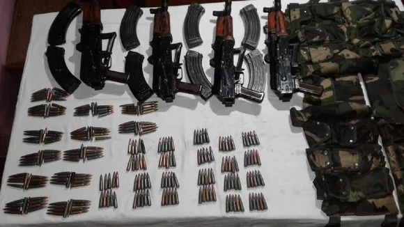 Arms and Ammunition captured by security forces