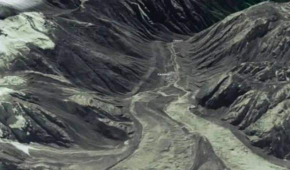 Satellite images of devastated Uttarakhand