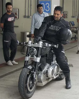 MS Dhoni! The biker of India