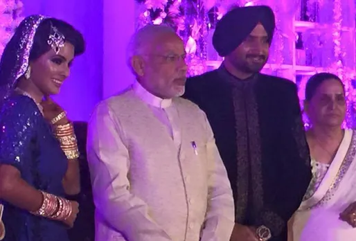 Bhajji's high profile reception 