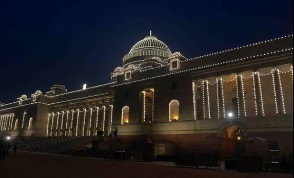 In Pics Burj Khalifa BSE Rashtrapati Bhavan illuminated in tri colour on eve of 68th Republic DAY