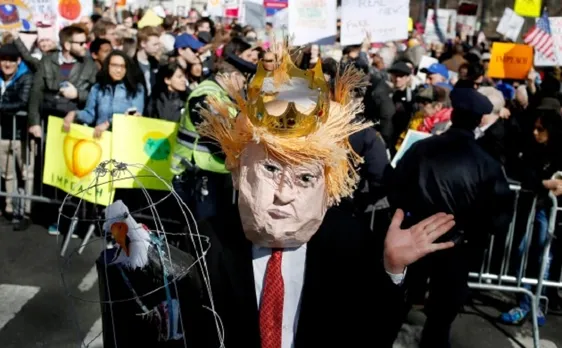In pictures: Americans mark 'Not My President's Day'