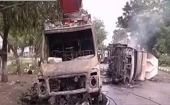 In Pics Dera supporters resort to violence in 5 north Indian states post self styled  Godman Ram Rahim conviction