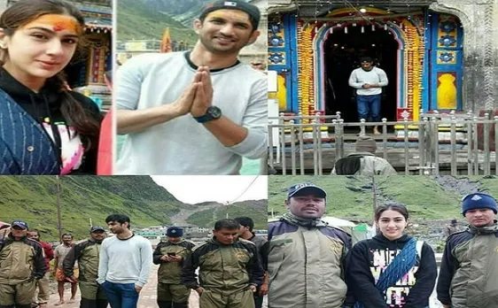 In Pics Sara Ali Khan and Sushant Singh Rajput offers prayers at Kedarnath Temple 