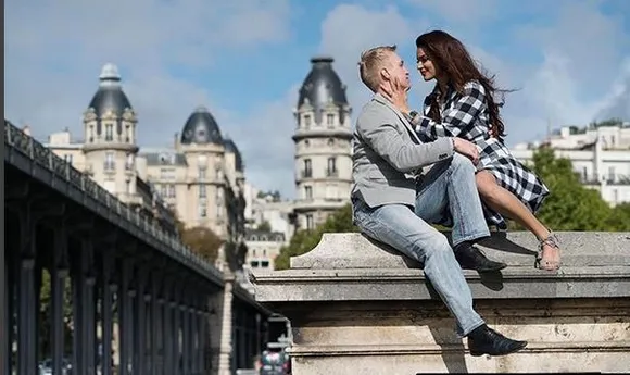 Aashka Goradia Brent Goble Christian style wedding 