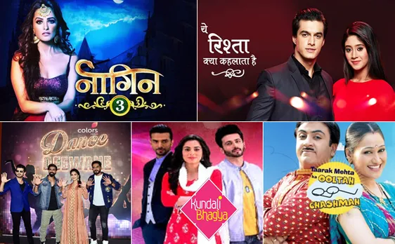 BARC TRP ratings week 34 2018 Naagin 3 rules the Standings Naagin 3 Yeh Rishta Kya Kehlata Hai Dance Deewane Kundali Bhagya Taarak Mehta Ka Ooltah Chashmah