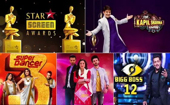 BARC TRP ratings week 1 2019 star screen awards 2019 tops the chart