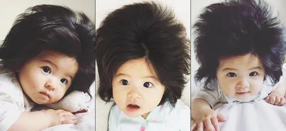 Baby Chanco The one-year old Japanese girl with thick who is the youngest face of Pantene