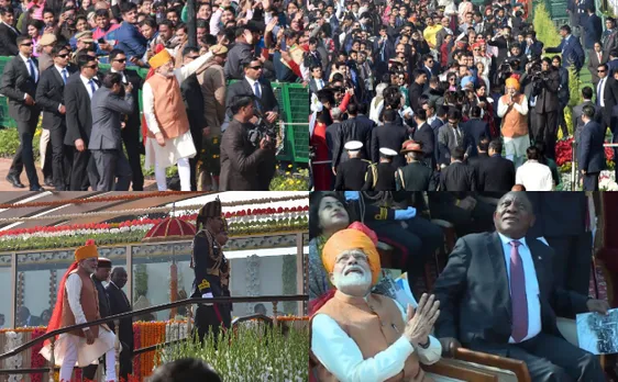 Republic Day 2019: PM Narendra Modiâ€™s â€˜saffron saafaâ€™ steals limelight at Rajpath 