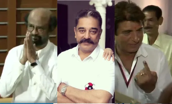 Lok Sabha 2nd Phase Election day: Rajinikanth, Kamal Hassan, Raj Babbar cast their votes