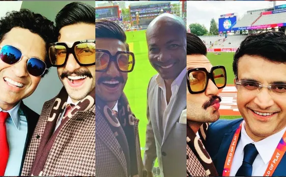 Ranveer Singhs day out with cricketing greats at India vs Pakistan World Cup Match Manchester June 16 