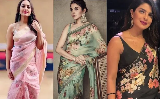 Bollywood Divas From Sonakshi to Priyanka Are Crushing On Floral Print Saree And Here's prove