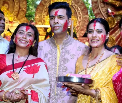 Kajol, Rani Mukherji, Karan Johar And Others Bid Goodbye To Goddess Durga