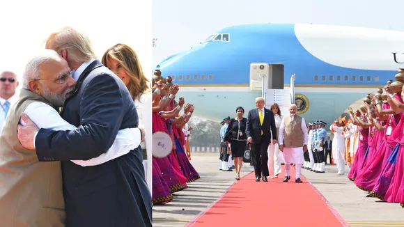 In Pics: PM Modi Welcomes US President Donald Trump With A Hug At Ahmedabad Airport