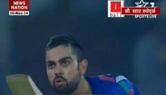 Virat Kohliâ€™s flying kiss to Anushka Sharma