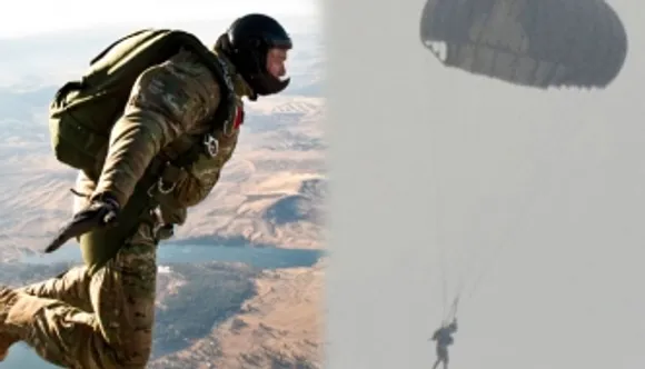 'Dare Devil' Dhoni's para jump