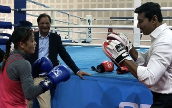 WATCH: Minister Rajyavardhan Rathore exchanges punches with Mary Kom in friendly match