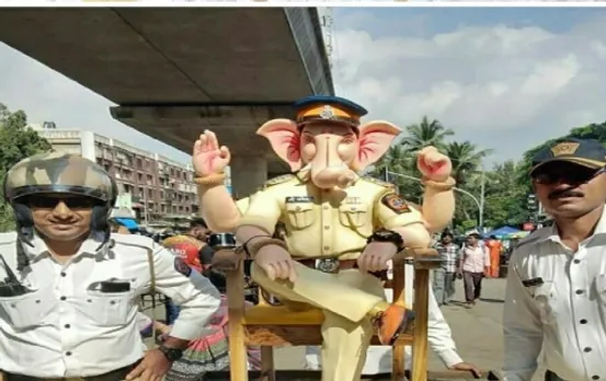 Watch: Lord Ganesha In Traffic Police Avatar In Mumbai