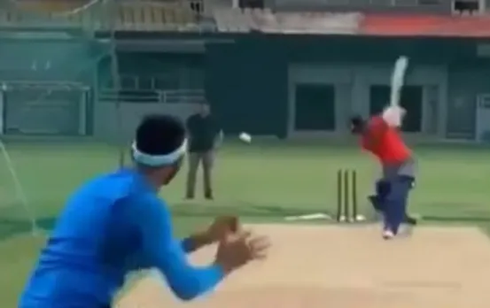 Hardik Pandya Bashes Krunal Pandya During Practice