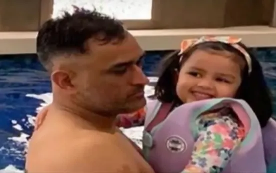 MS Dhoni Enjoys Fun Time With 'Baby Shark' Ziva