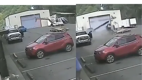 helicopter accident video