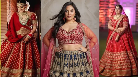 lehenga draping style for plus size women