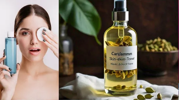 Homemade cardamom skin toner