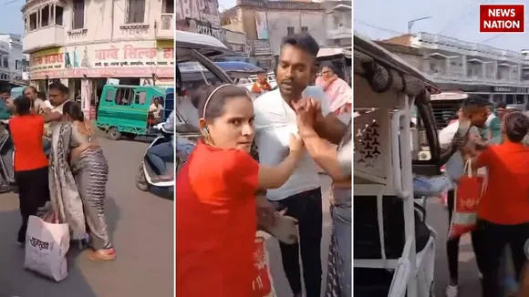 Two women beat up a single man