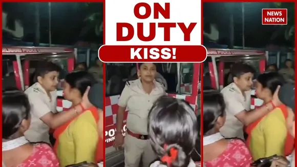 on duty kiss viral video