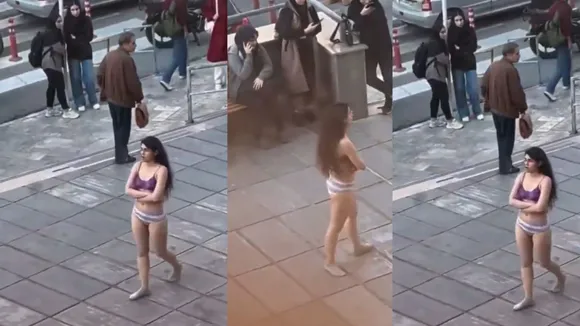 iran short dress girl video viral