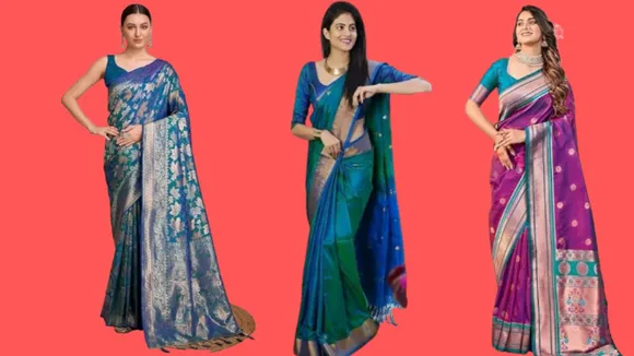 Best Peacock Colour Sarees