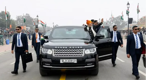 pm modi bulletproof car