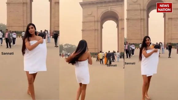 india gate girl towel dance video