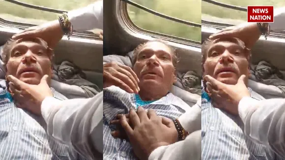 viral video heart attack at train