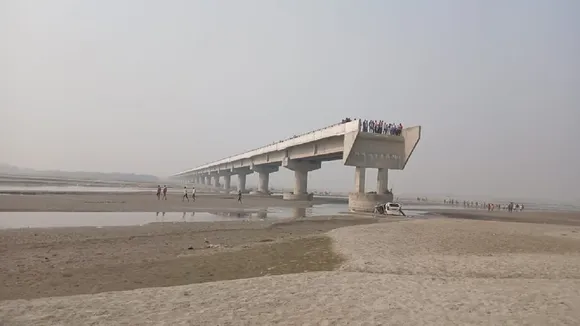 Car Falls from Bridge