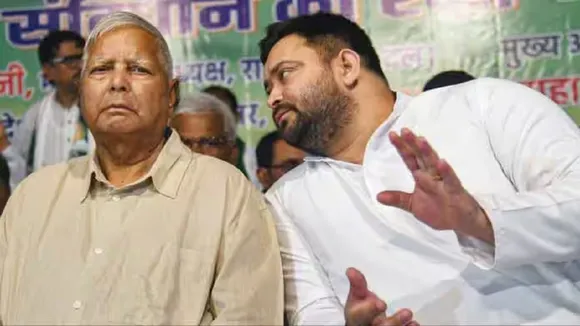 Lalu and Tejaswi Yadav