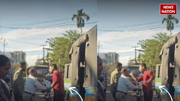 young man slapped over old man
