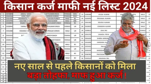 Kisan Karj Mafi New List 2024