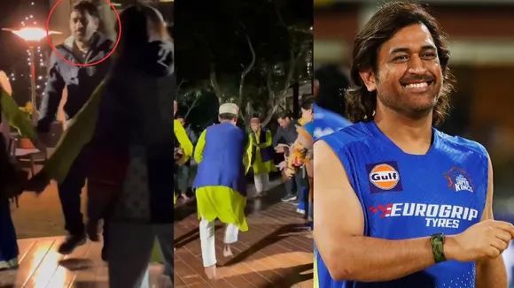  Before IPL 2025 MS Dhoni dance in pahadi songs watch viral video here 