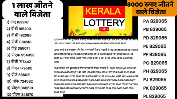 Kerala Lottery Result Out 5 December 2024
