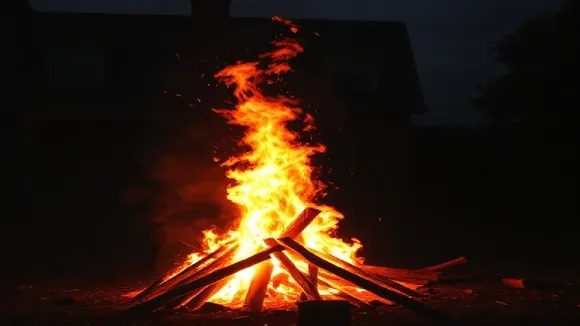 burning pyre