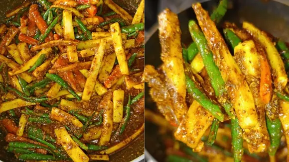  carrot radish and green chilli pickle easy recipe in winter season 