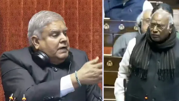 Jagdeep Dhankar and Mallikarjun Kharge Debate in Parliament Winter Session on Farmer and Labour son