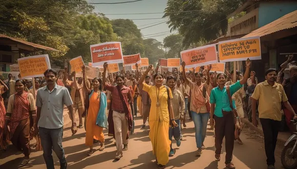 scene-depicting-community-awareness-rally-world-leprosy-day-with-volunteers-holding-banners_950002-459246